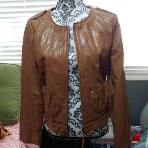 Poetry moto jacket carmel color size L